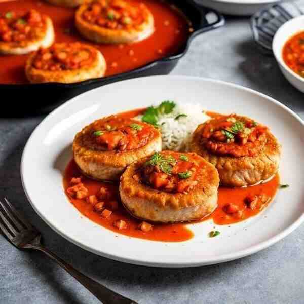 Куриные отбивные в яичнотоматном соусе